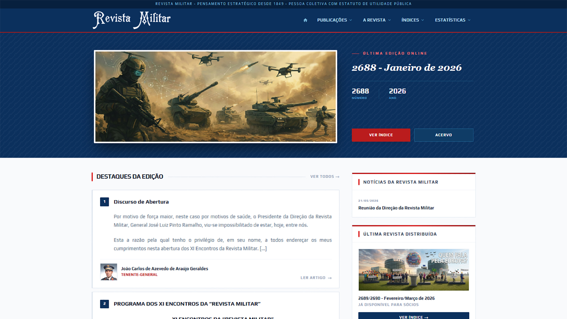New website for Revista Militar